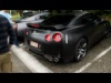 Nissan GT-R 666 with modified exhaust drive away